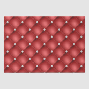 Luxury Red Diamond Tufted Pattern Tissue Paper