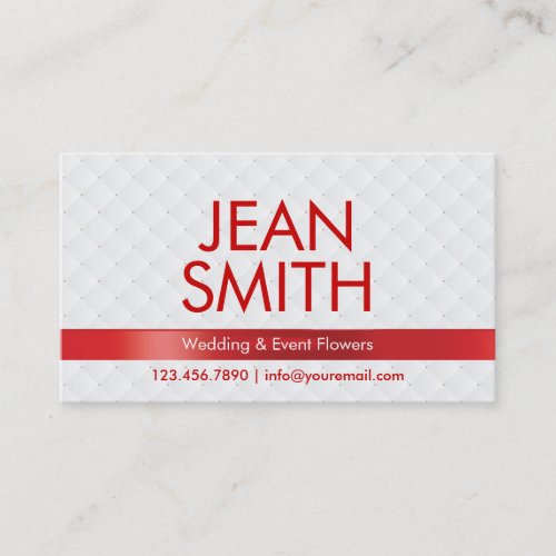 Luxury Red Ribbon Florist Business Card