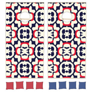 Luxury Red White and Blue Cornhole Set