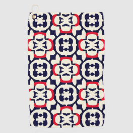 Luxury Red White and Blue Golf Towel