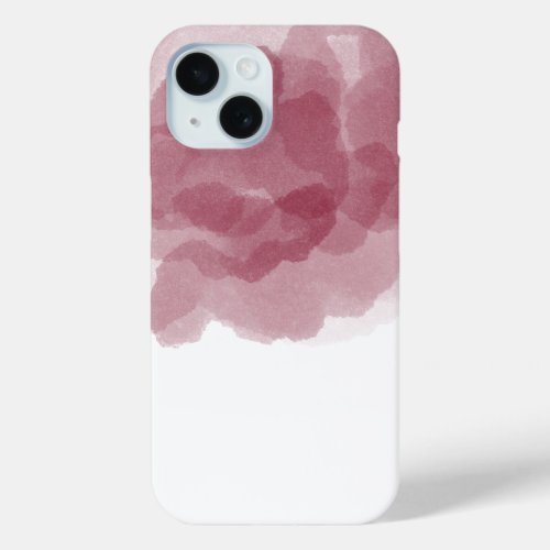 Luxury Red Wine Magic Rose Watercolor Abstract Art iPhone 15 Case