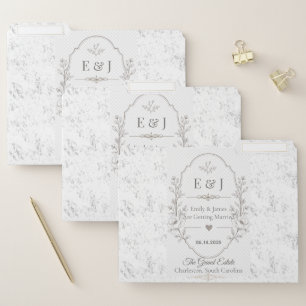 Luxury Romantic Wedding Celebration Design File Folder