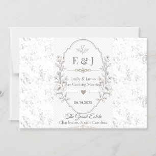 Luxury Romantic Wedding Celebration Design Magnetic Invitation