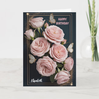 Luxury Rose Birthday Card