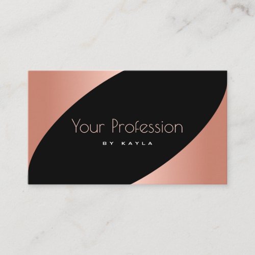 Luxury Rose Gold and Black Colors Elegant Modern Business Card