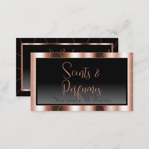 Luxury Rose Gold Chic Black Gradient Stylish Luxe Business Card