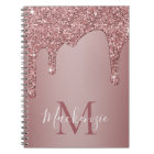 Luxury Rose Gold Dripping Glitter Monogram Recipe
