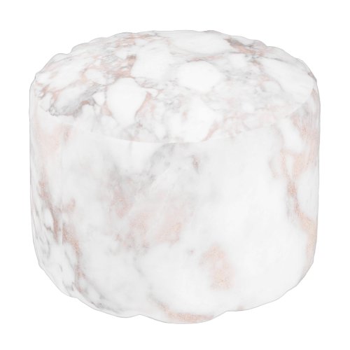 Luxury Rose_gold Faux Marble Pouf