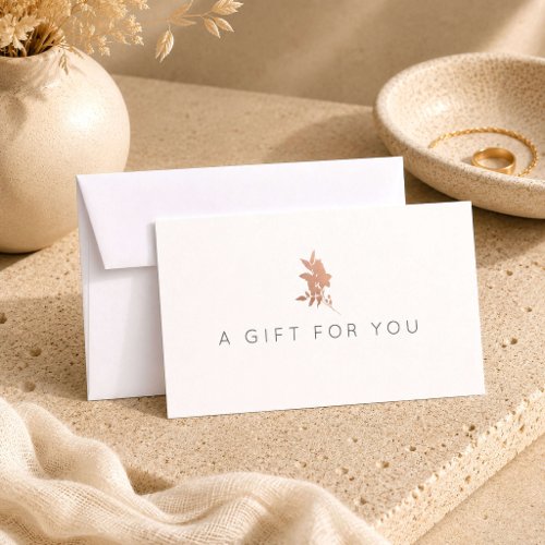 Luxury Rose Gold Floral Boutique Gift Certificate