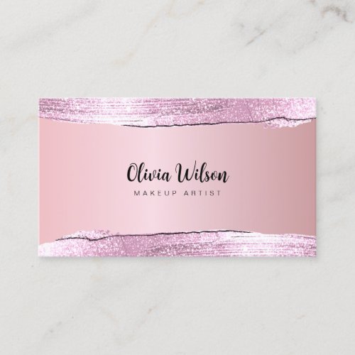 Luxury Rose Gold Glitter Business Card