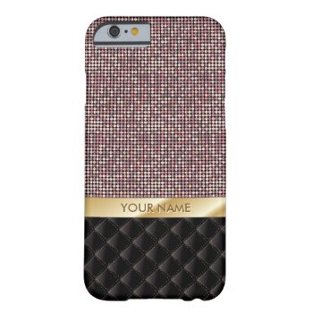 Luxury Rose Gold Glitter Custom Name Barely There Iphone 6 Case by caseplus at Zazzle