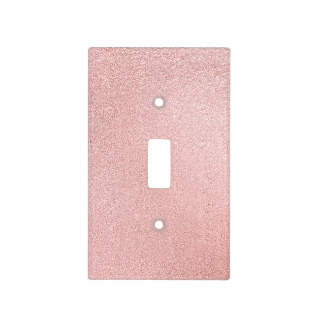 Luxury Rose gold glitter design Light Switch Cover (Front)
