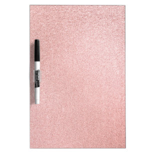 Luxury Rose gold glitter Dry Erase Board