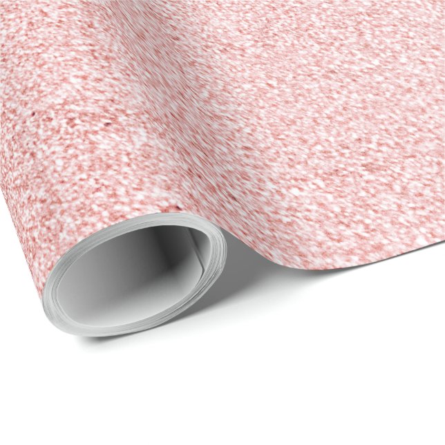 Luxury Rose gold glitter Wrapping Paper (Roll Corner)