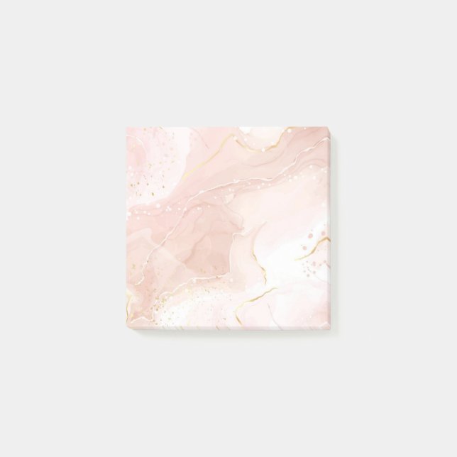 Luxury Rose Gold Ink Art Notes Block (Front)