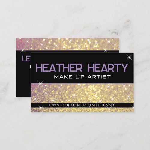 Luxury Rose Gold Lilac Lavender Glitter Glamour  Business Card