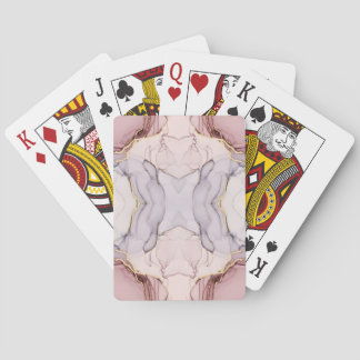 Luxury Rose Gold Marble Poker Cards