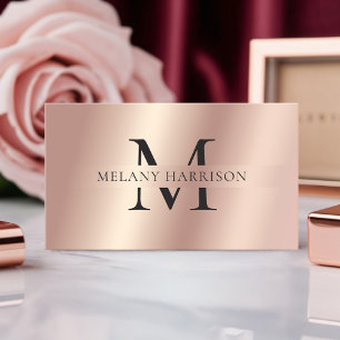 Luxury Rose Gold Metallic Foil Elegant Business Card