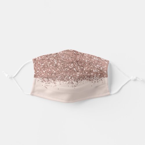 Luxury Rose Gold Pink Glitter Confetti Safety Adult Cloth Face Mask