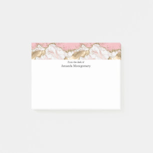 Luxury Rose Gold Pink Marble Design Post-it Notes