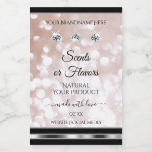 Luxury Rose Gold Product Labels Dazzling Jewels