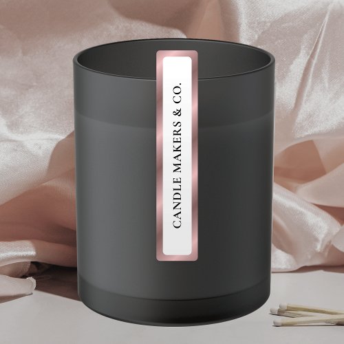 Luxury Rose Gold Tamper Proof Thin Candle Jar Tin Labels