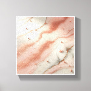 Luxury Rose Quartz Marble - Blush Pink and Rose Go Canvas Print