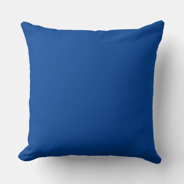 Luxury Royal Blue Accent Throw Pillow (Front)