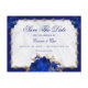 Luxury Royal Blue Gold Floral Roses Wedding