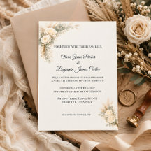 Luxury Rustic Rose with Pampas Grass