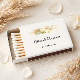 Luxury Rustic Wedding Theme With Ivory Florals  Matchboxes