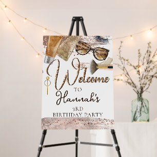 Luxury Safari Spa Birthday Welcome Sign
