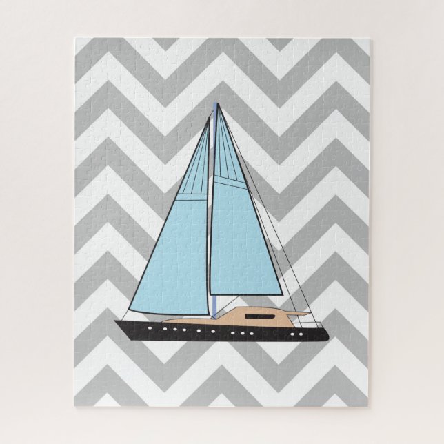 Luxury Sailing Yacht Boat Jigsaw Puzzle (Vertical)