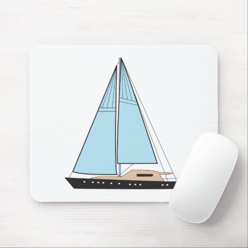 Luxury Sailing Yacht Boat Mouse Pad