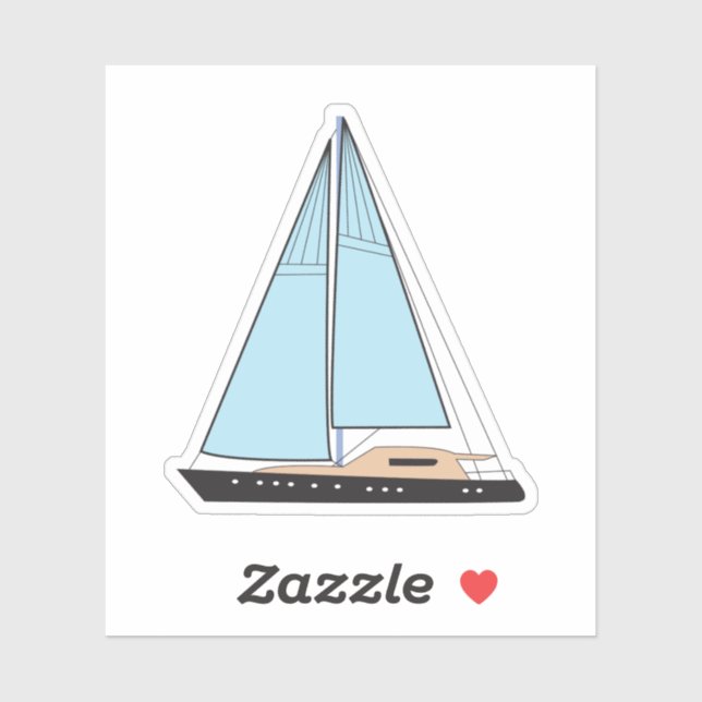 Luxury Sailing Yacht Boat Sticker (Sheet)