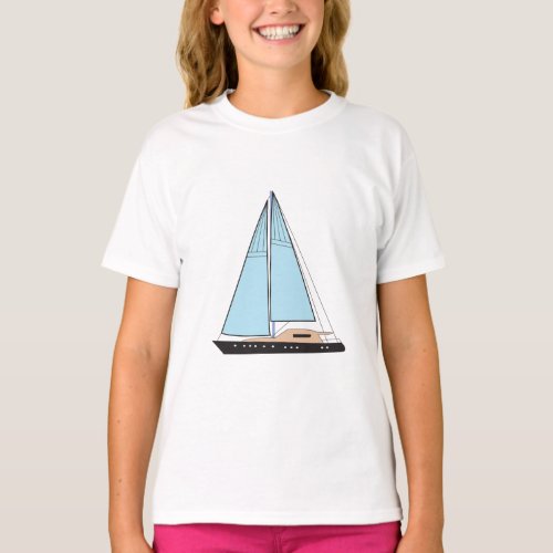 Luxury Sailing Yacht Boat T_Shirt