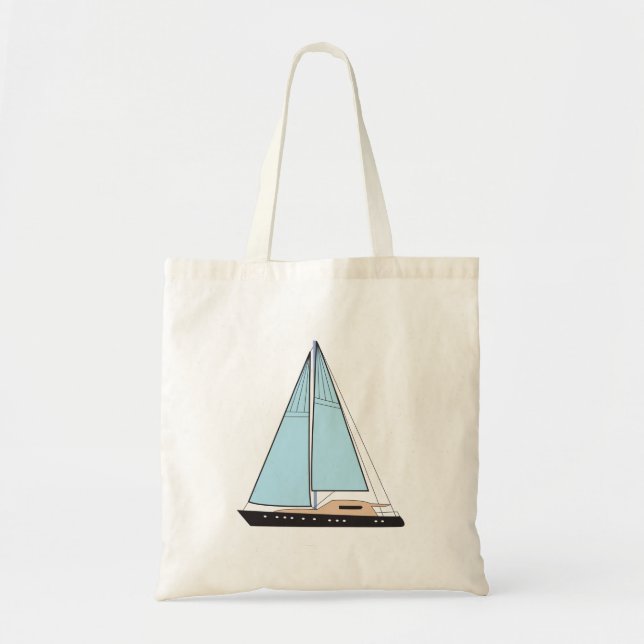 Luxury Sailing Yacht Boat Tote Bag (Front)