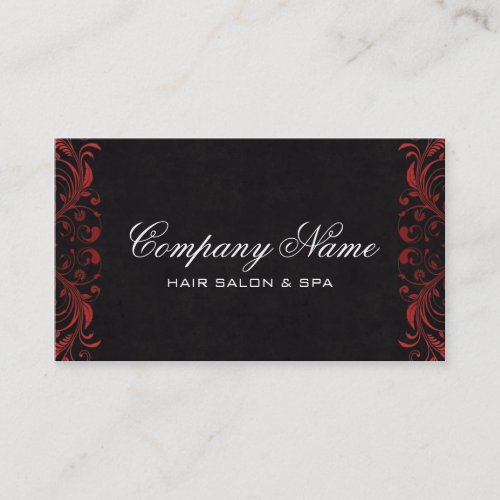 Luxury Salon Business Cards in Red