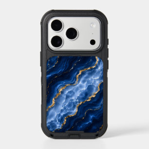 Luxury Sapphire Marble Agate iPhone 17 Pro Case