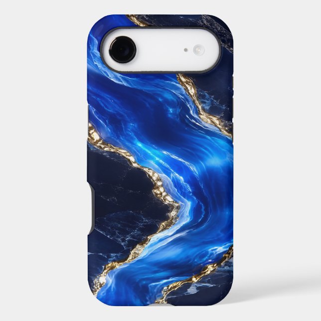 Luxury Sapphire Marble River Case-Mate iPhone Case (Back)