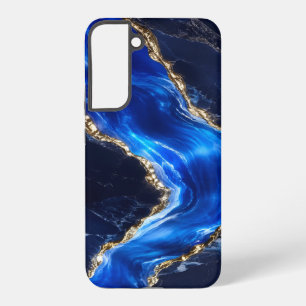 Luxury Sapphire Marble River Samsung Galaxy S22+ Case