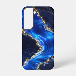 Luxury Sapphire Marble River Samsung Galaxy S22 Case