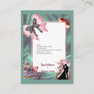 Luxury Satin Bow Wedding Enclosure Card