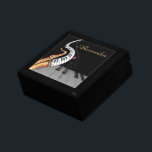 Luxury Saxophone Personalized Gift Box<br><div class="desc">Saxophone Piano Music Note Personalized design.</div>