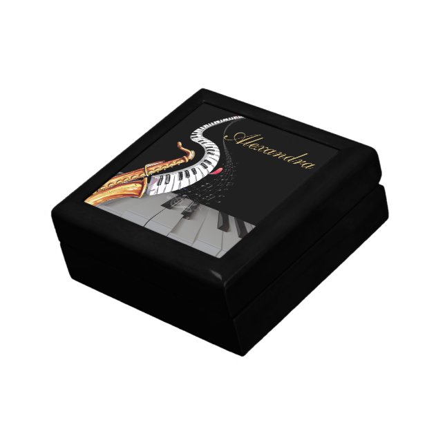 Luxury Saxophone Personalized Gift Box (Side)