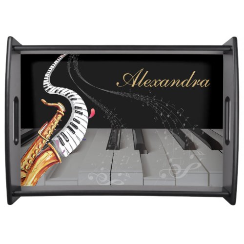 Luxury Saxophone Personalized Serving Tray