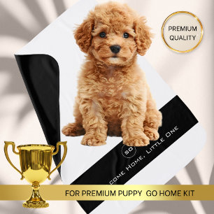 Luxury Scent BLACK & WHITE Monogram  Baby Blanket