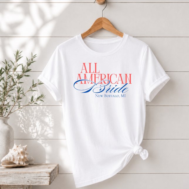Luxury Script All American Bride Bachelorette T-Shirt (Luxury Script All American Bride Bachelorette T-Shirt)