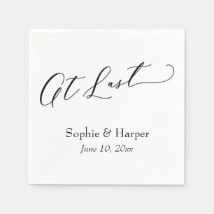 Luxury Script Font Simple Typography At Last Napkins