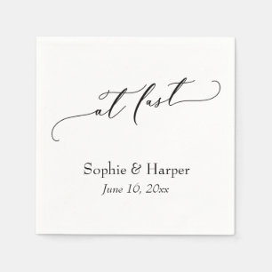Luxury Script Font Simple Typography At Last Napkins